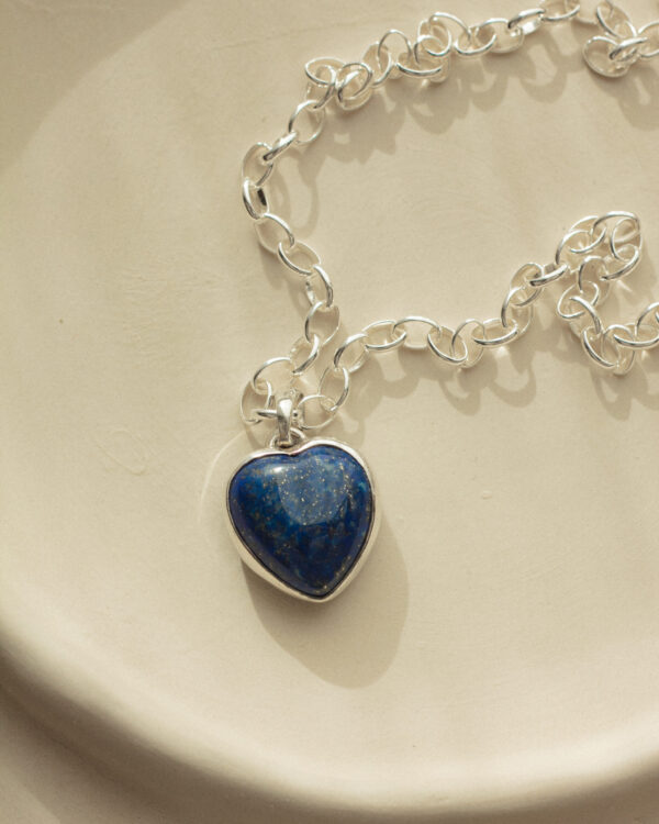 Naszyjnik Coeur z lapis lazuli Silver