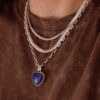 Naszyjnik Coeur z lapis lazuli Silver