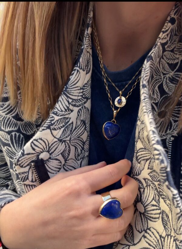 Naszyjnik Coeur z lapis lazuli Gold