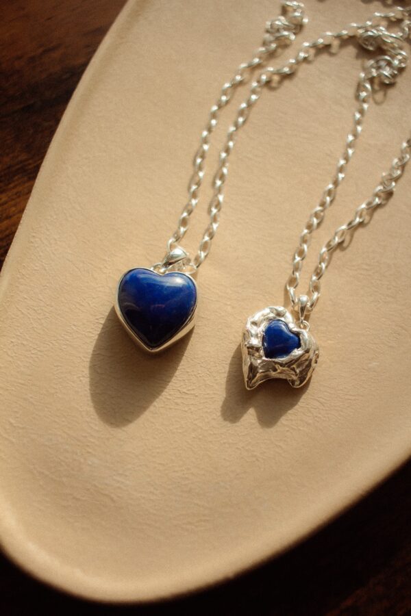 Naszyjnik Coeur z lapis lazuli Silver