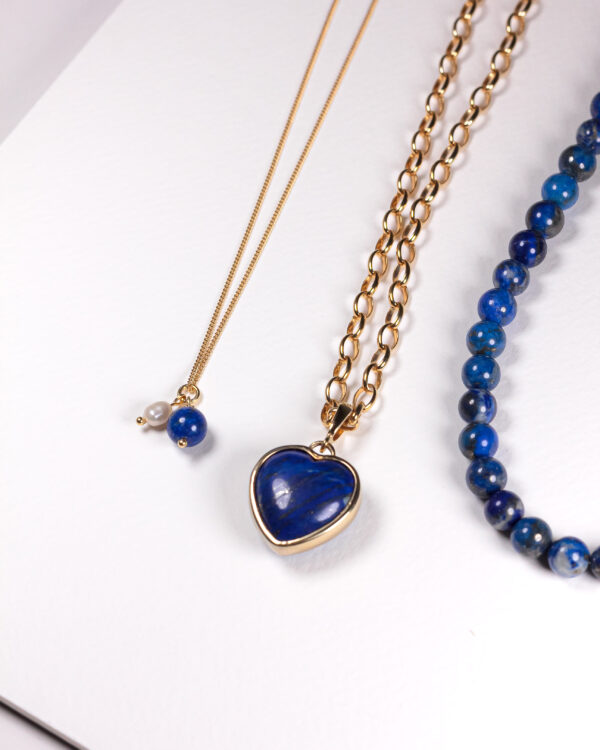 Naszyjnik z Lapis Lazuli i perla 3