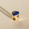 Sygnet Coeur z lapis lazuli Gold