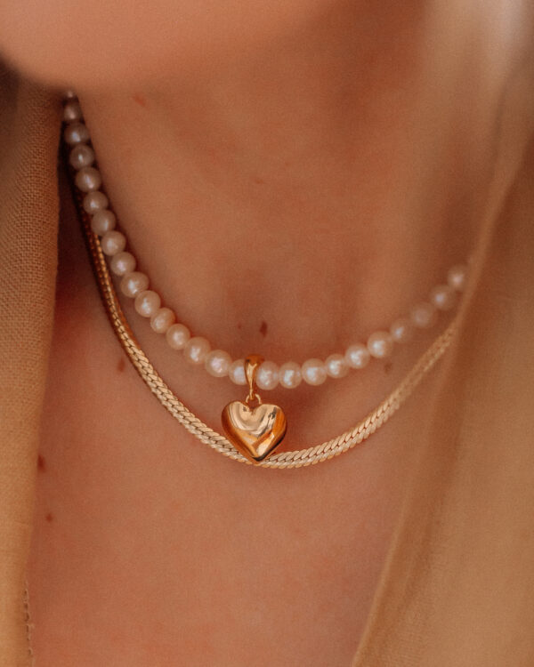 Choker Mini Coeur Perles