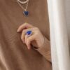 Pierścionek Coeur z lapis lazuli Silver