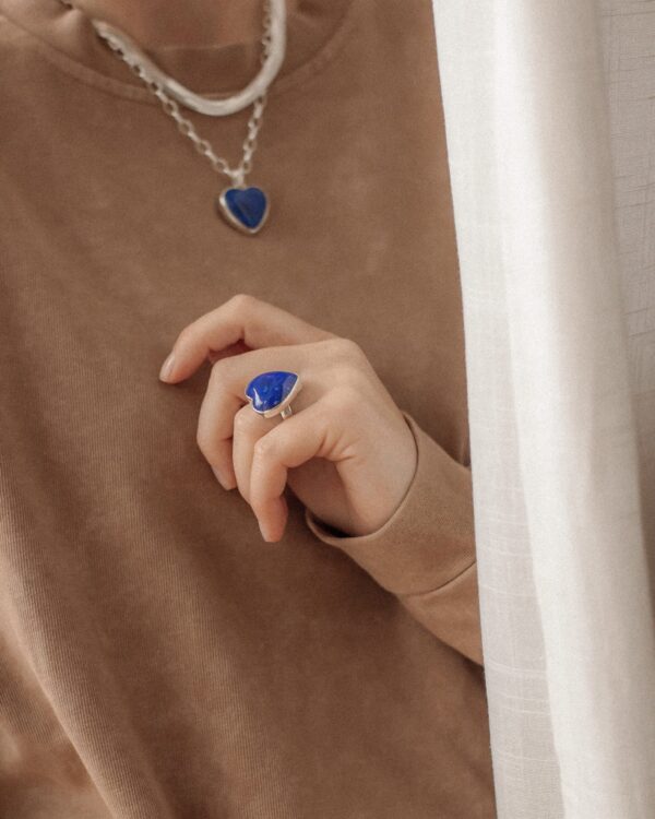 Pierścionek Coeur z lapis lazuli Silver