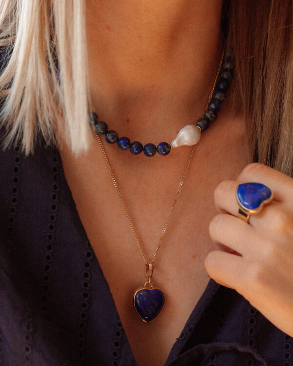 Choker Baroque z lapis lazuli