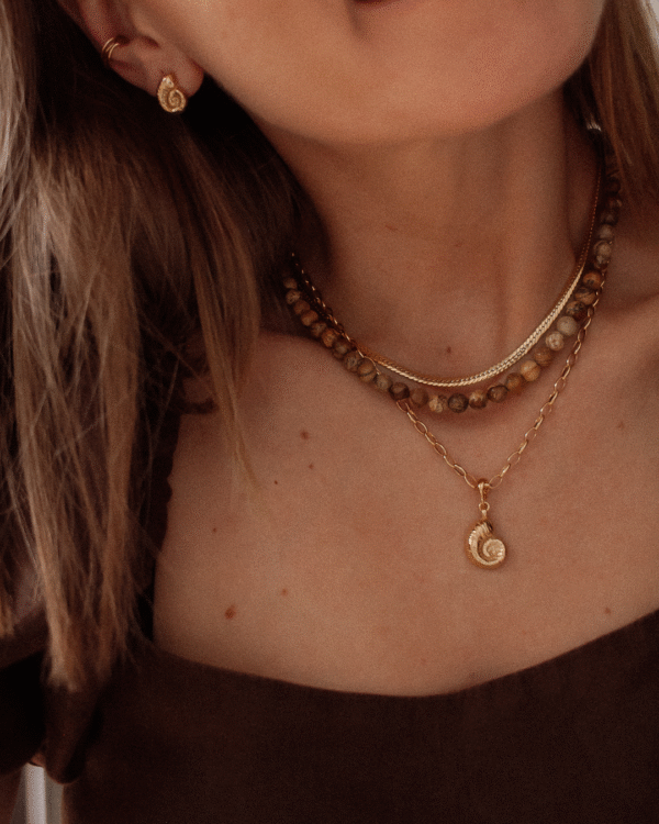 Choker z jaspisem obrazkowym