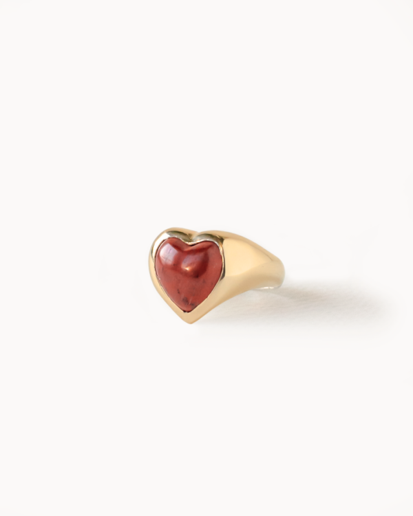 Sygnet Coeur Rouge Gold