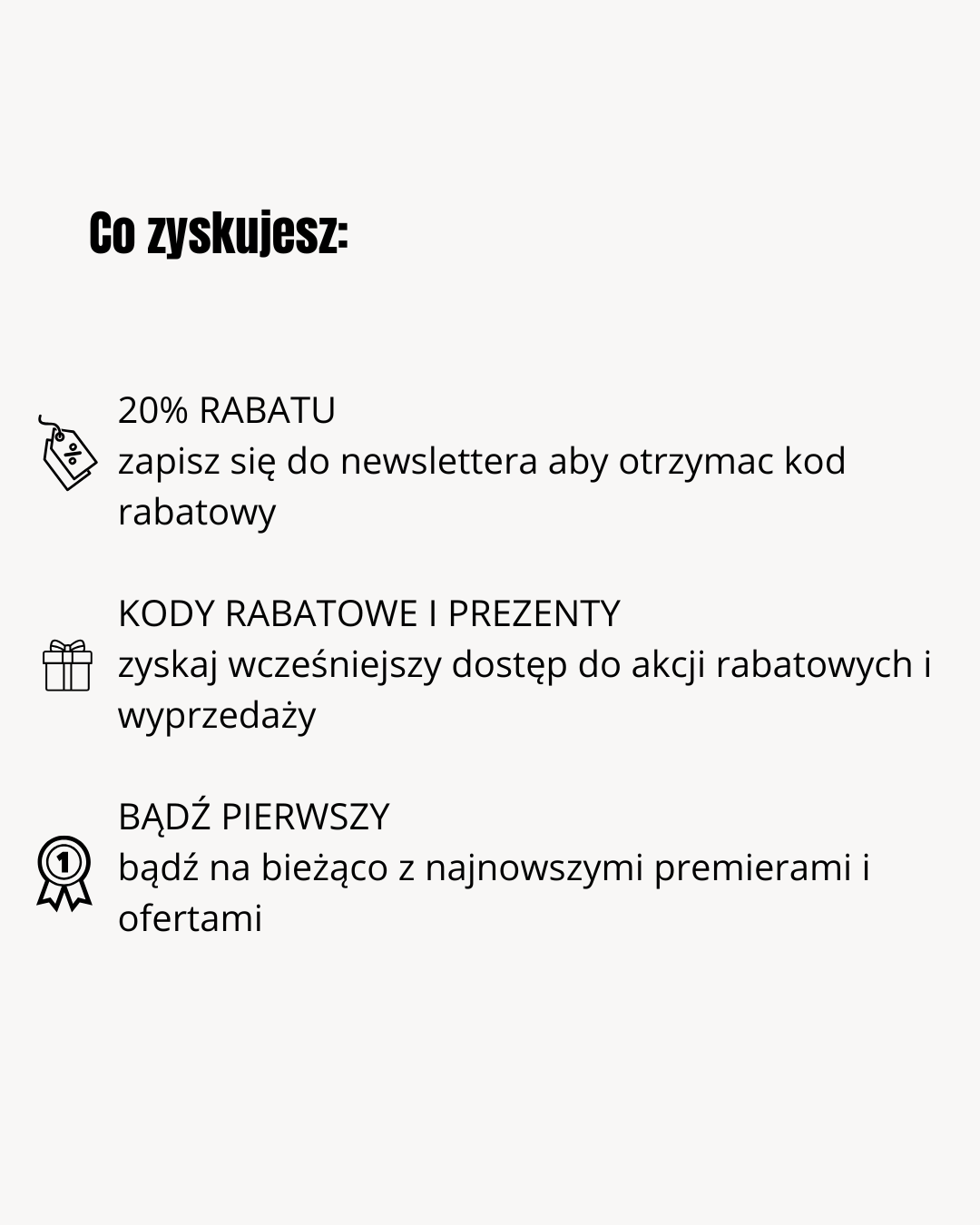 5 RABATU zloz zamowienie i oszczedz 5 na pierwsze zakupy KODY RABATOWE I PREZENTY zyskaj wczesniejszy dostep do akcji rabatowych i wyprzedazy DOWIEDZ SIE PIERWSZA badz na biezaco z najnowszymi p 1