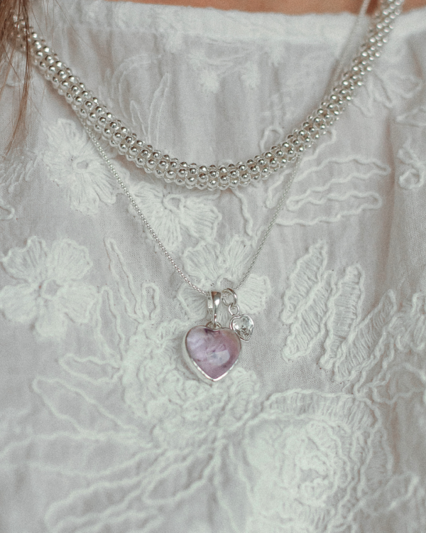 Naszyjnik petit Coeur z ametrynem Naszyjnik petit Coeur z ametrynem i cyrkonią