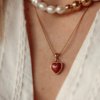 Naszyjnik petit Coeur z jaspisem czerwonym Zawieszka petit Coeur z jaspisem czerwonym
