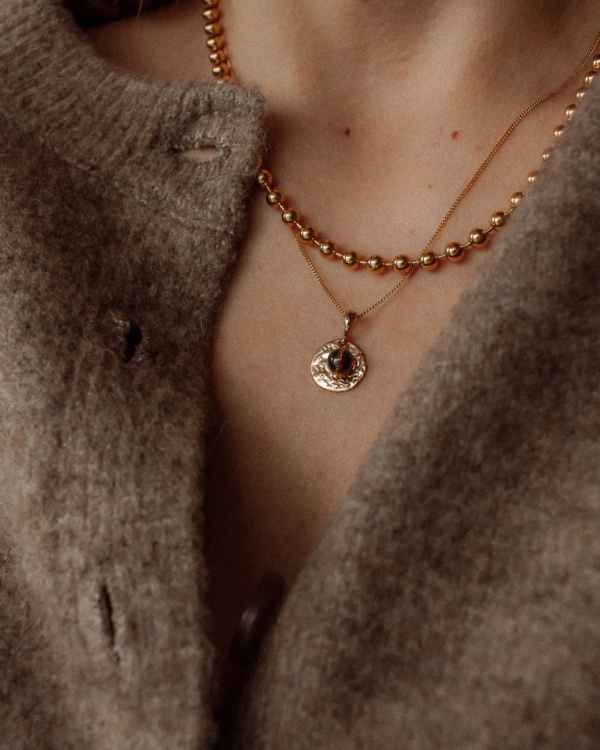 Naszyjnik Terre z kwarcem dymnym Naszyjnik Terre z kwarcem dymnym